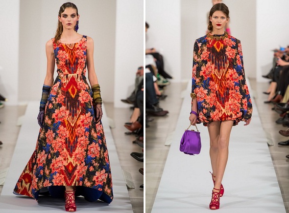Oscar de la Renta also used ikat in the fall 2013 collection