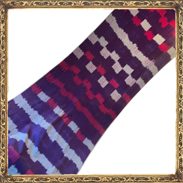 Red Purple- Ikat Fabric