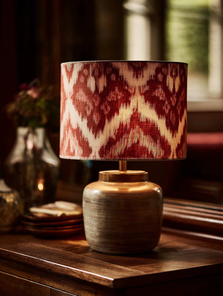 Ikat-Lampen und Lampenschirme