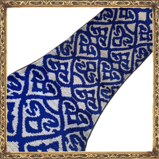 Royal Blue Ikat Velvet