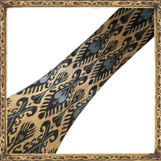 Beige-grauer Ikat-Stoff