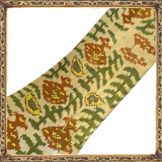 Tissu Soie Ikat Floral