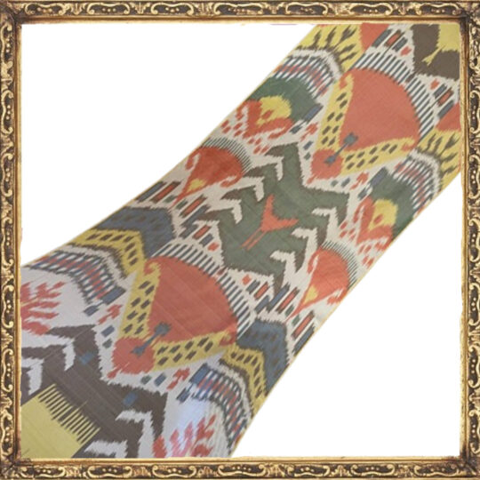 Warmer Erdtöne Seiden Ikat