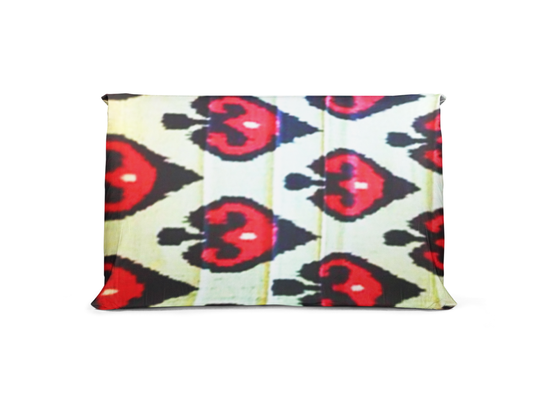 Oreillers ikat rouge