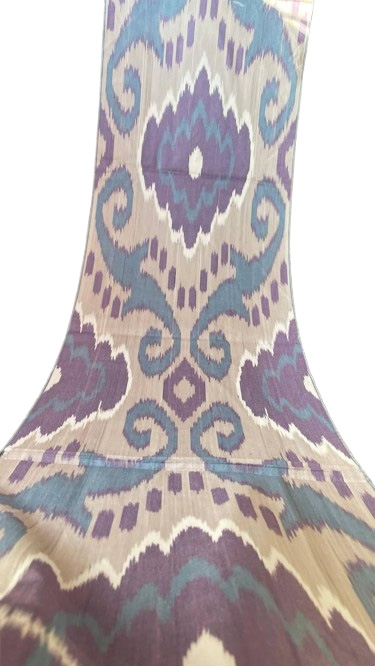 Contraste Élevé Tissu Ikat Zigzag