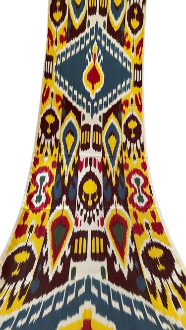 Figured textile ikat design
