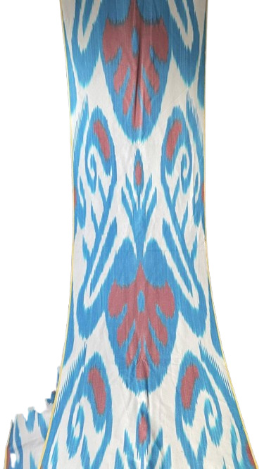 Ikat Fabric Burgundy Grey Diamond