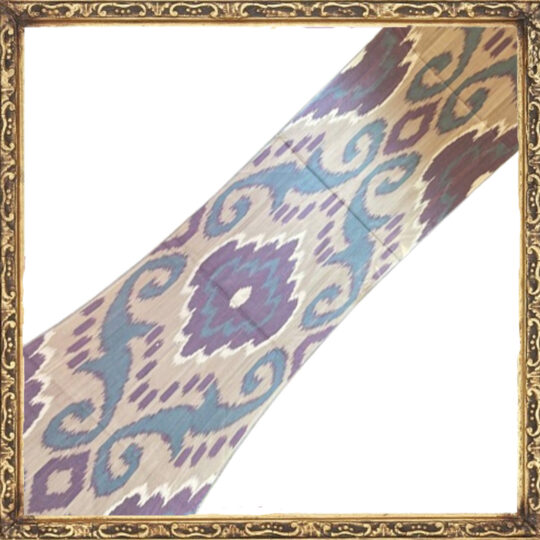 Ikat Stoff Hoher Kontrast Zickzack