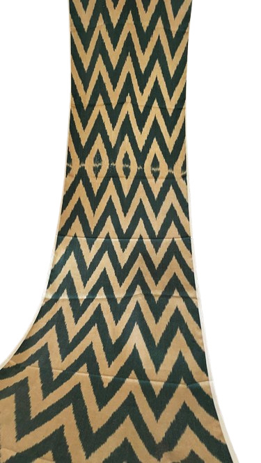 Ikat Tessuto Verde Beige