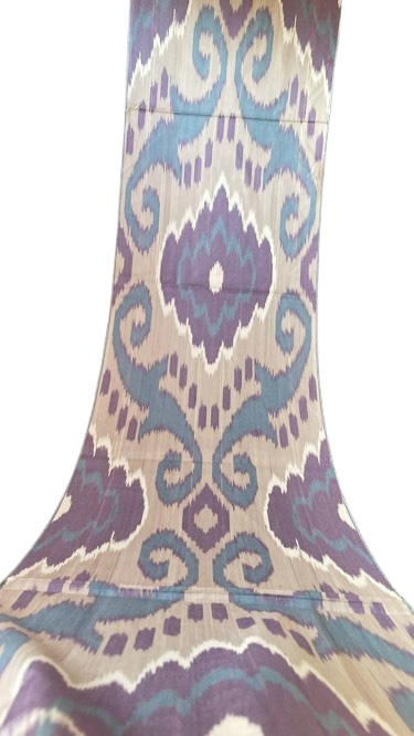 Ikat Tissu Contraste Élevé Zigzag