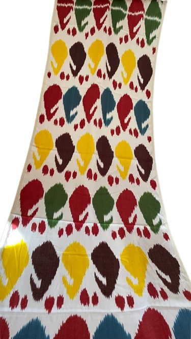 Ikat de trama tejido