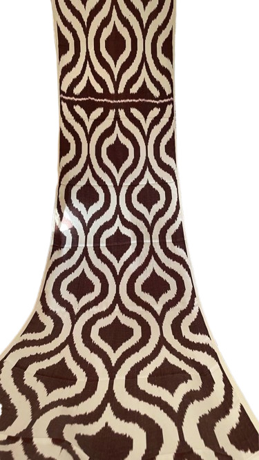 Ikat ogee tela estilizado