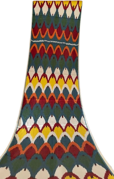 Ikat onde tessuto vivaci