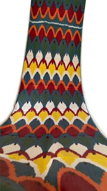 Ikat tessuto onde ritmiche