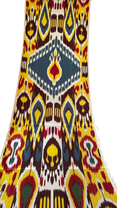 Ikat textile figured pattern