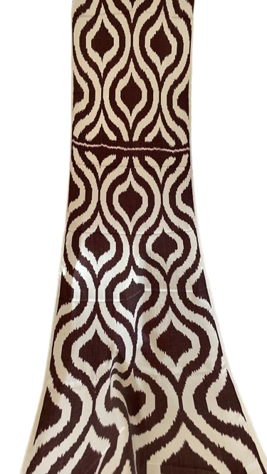Ogee tela ikat suave