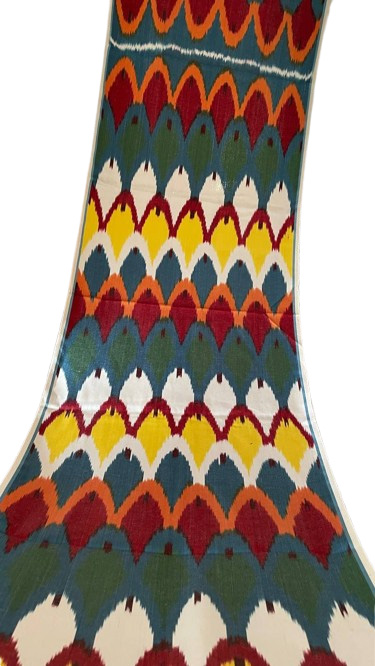 Onde tessuto ikat fluenti