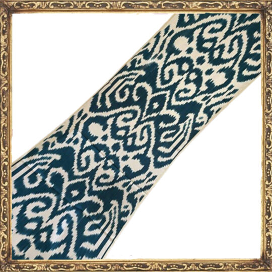 Tessuto Ikat Verde Petrolio