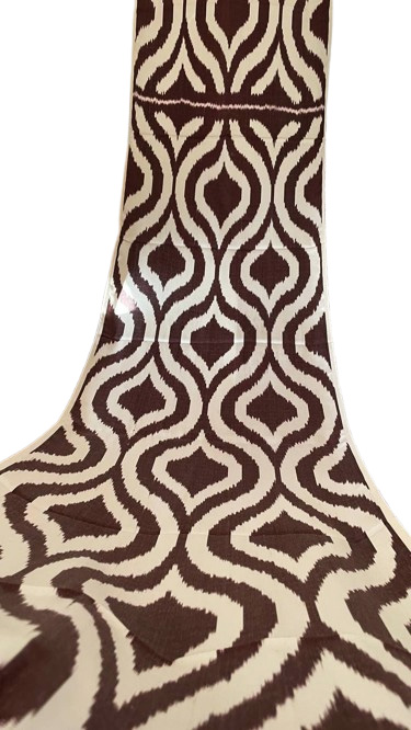 Tela ikat ogee fluido