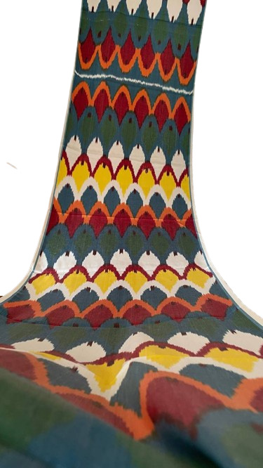 Tessuto ikat onde strutturate