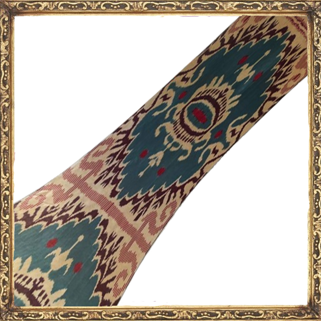 Textile ikat à grand motif