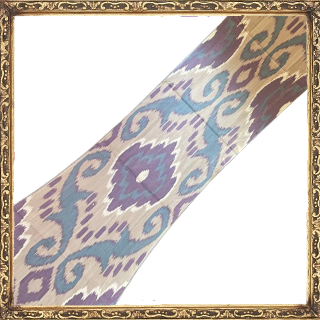 Tissu Ikat Zigzag Contraste Élevé