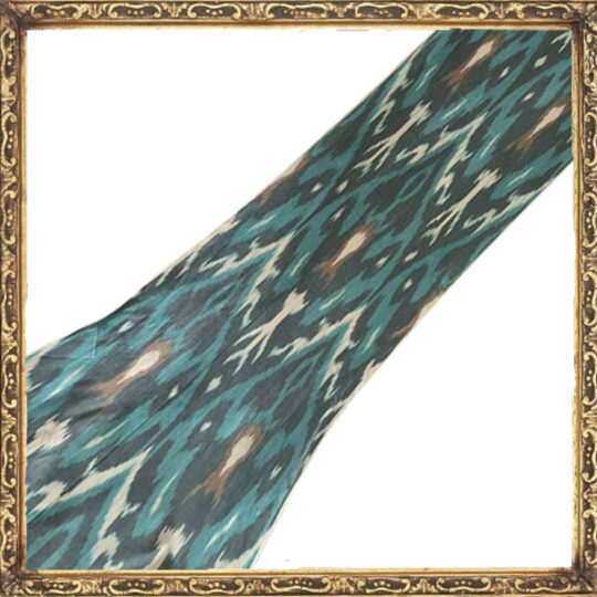 Türkis Grünes Muster Ikat