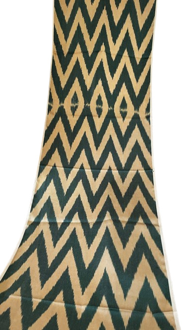 Verde Ikat Tessuto Beige