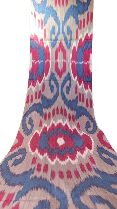 Motif ikat rubis bleu