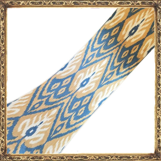 Mustard navy ikat