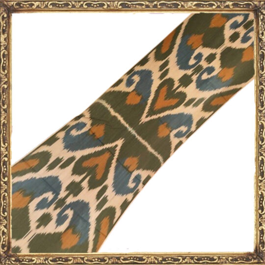 Olive heart ikat