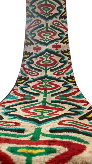 Terciopelo Ikat Multicolor para Tapicería