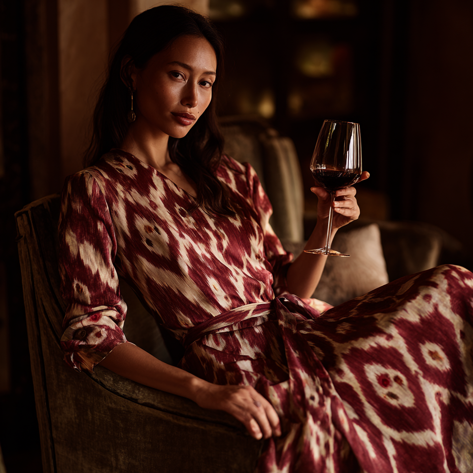 bohemian ikat clothing