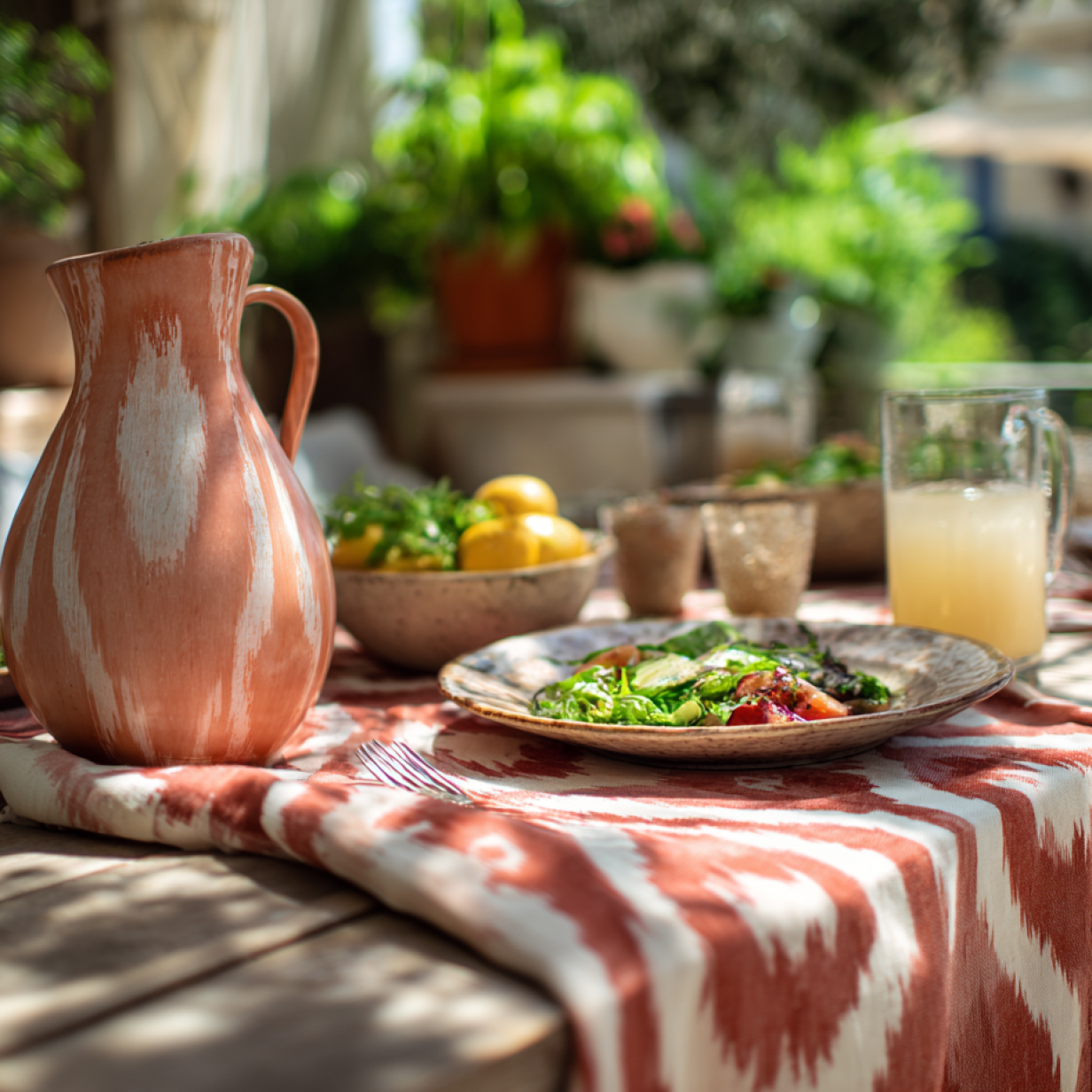cotton ikat tablecloth