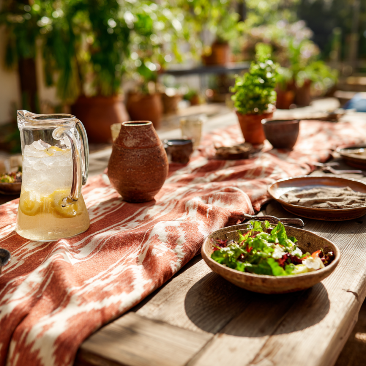 handwoven ikat tablecloth