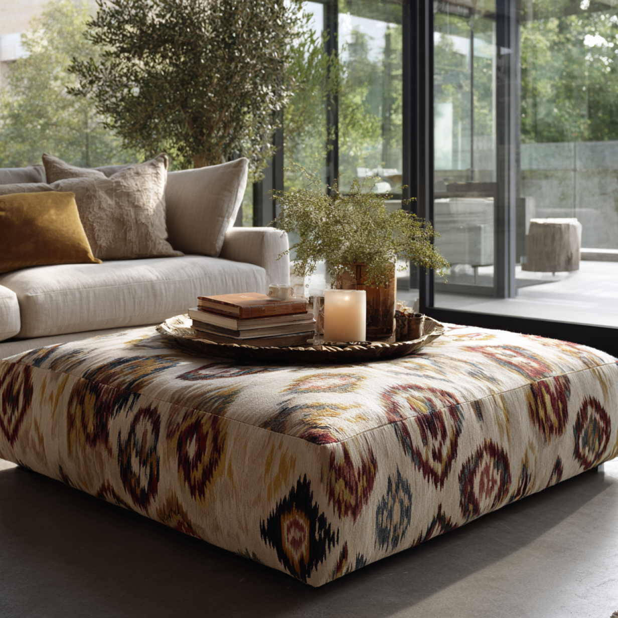 ikat ottoman