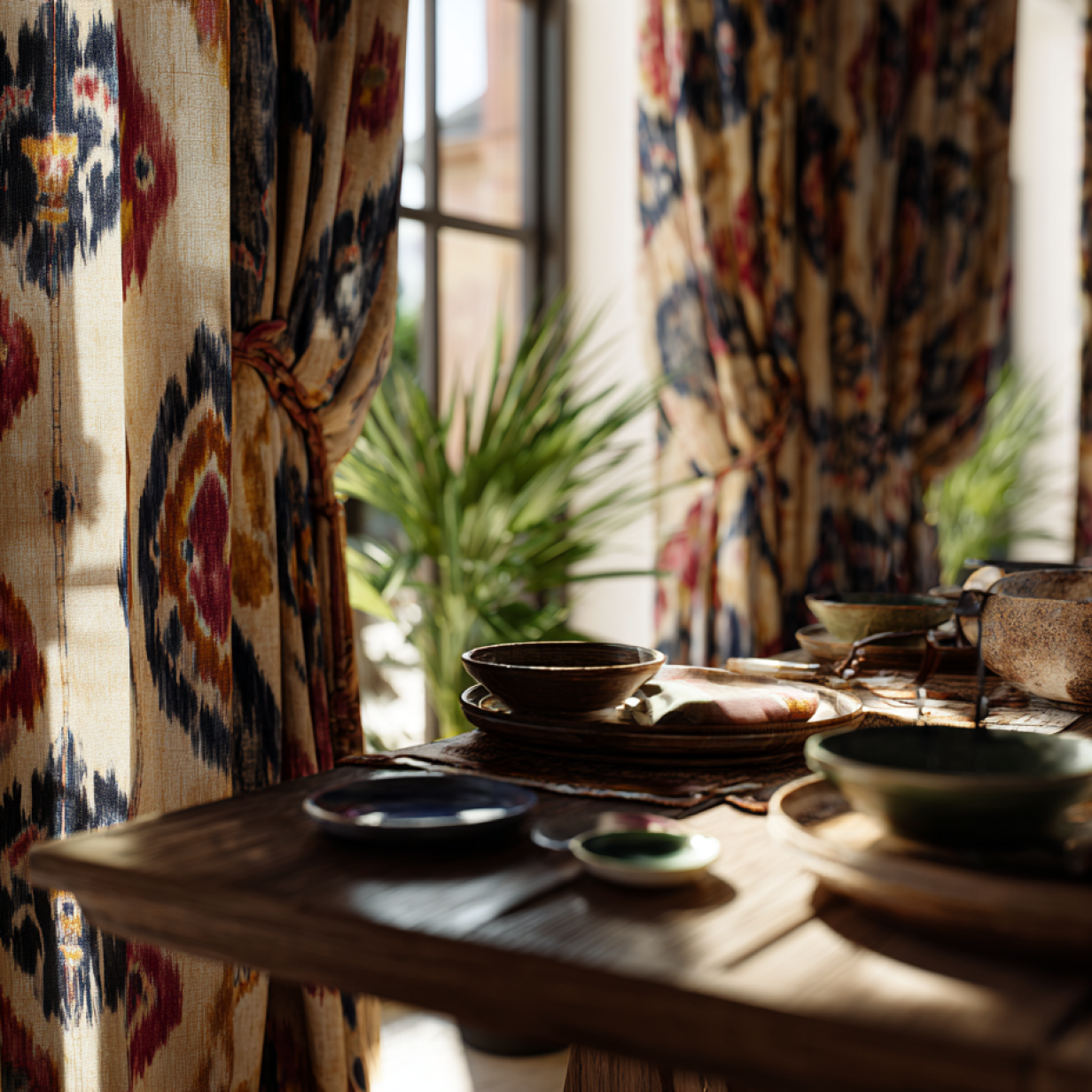 ikat window curtains