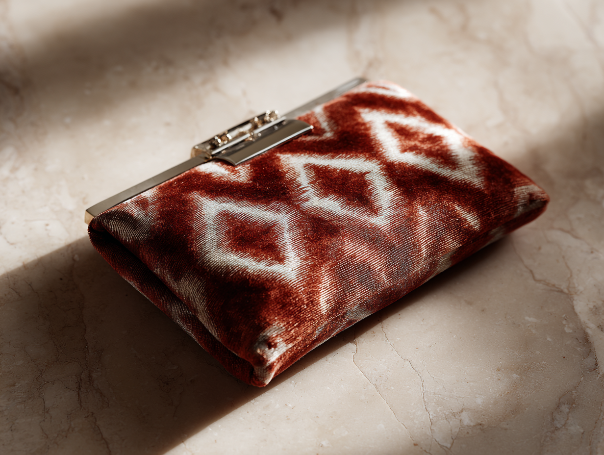 party ikat clutch