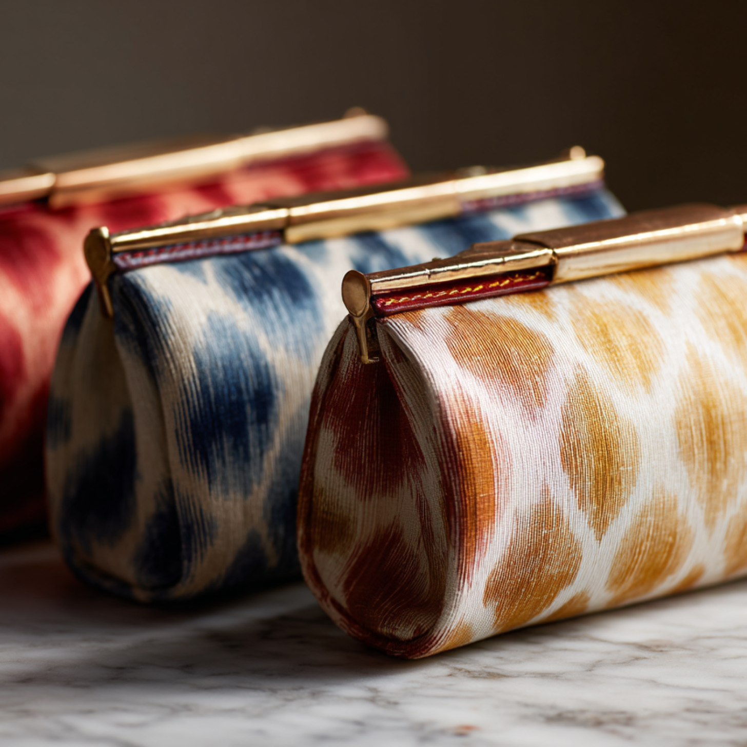silk ikat clutch